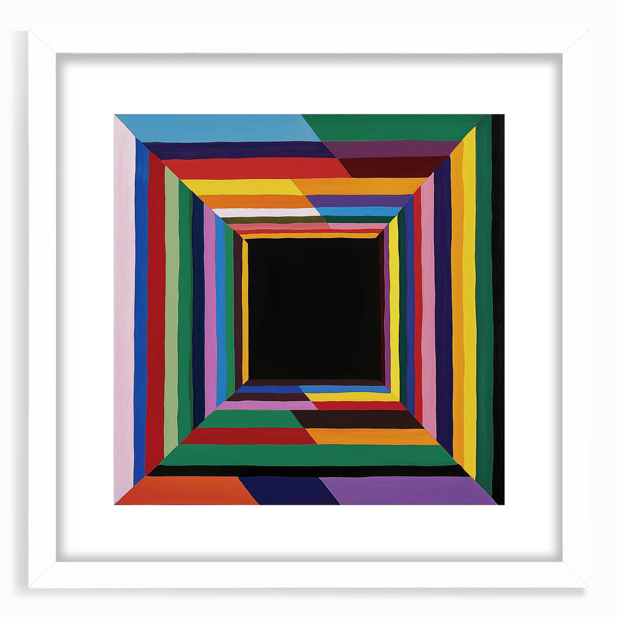 Vibrant Geometric Bedroom Wall Art - Multicolor Abstract Print