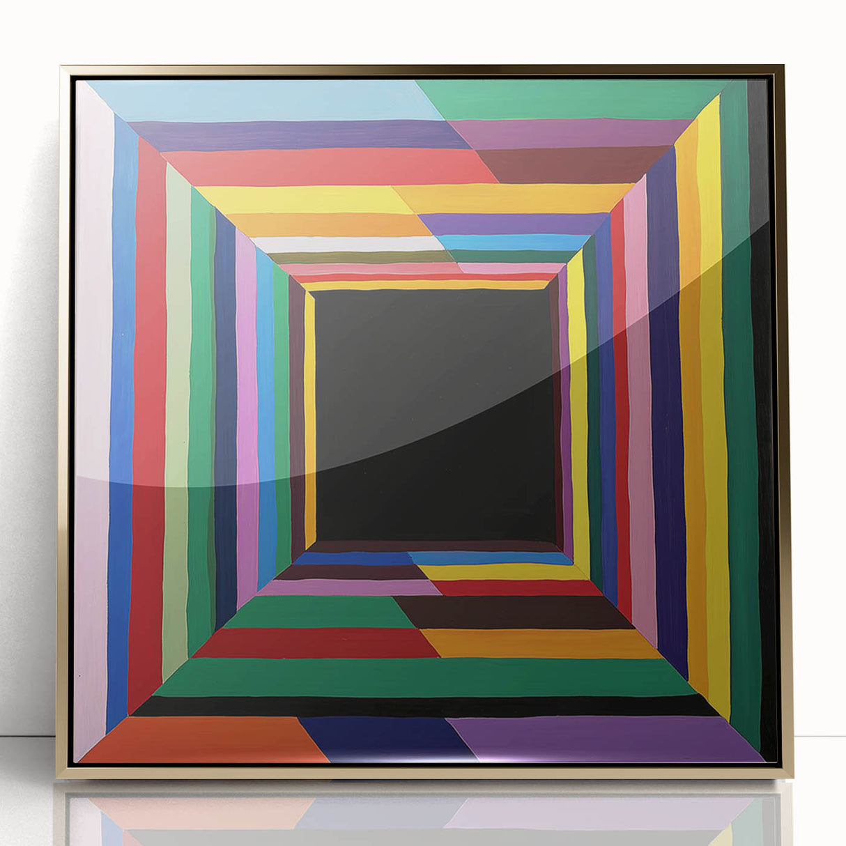 Vibrant Geometric Bedroom Wall Art - Multicolor Abstract Print