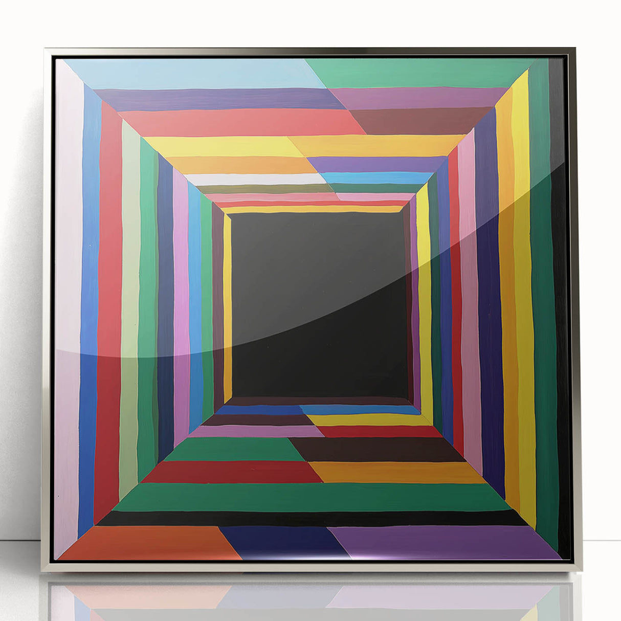 Vibrant Geometric Bedroom Wall Art - Multicolor Abstract Print