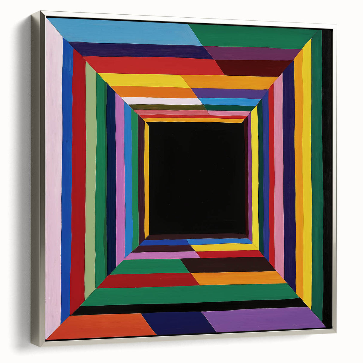 Vibrant Geometric Bedroom Wall Art - Multicolor Abstract Print