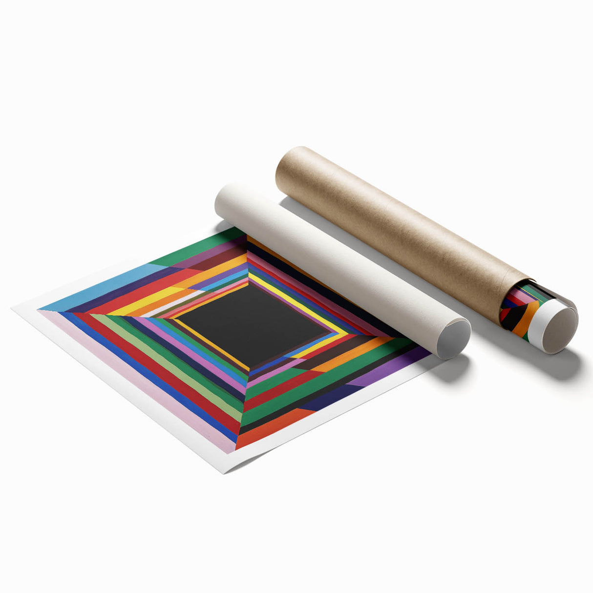 Vibrant Geometric Bedroom Wall Art - Multicolor Abstract Print