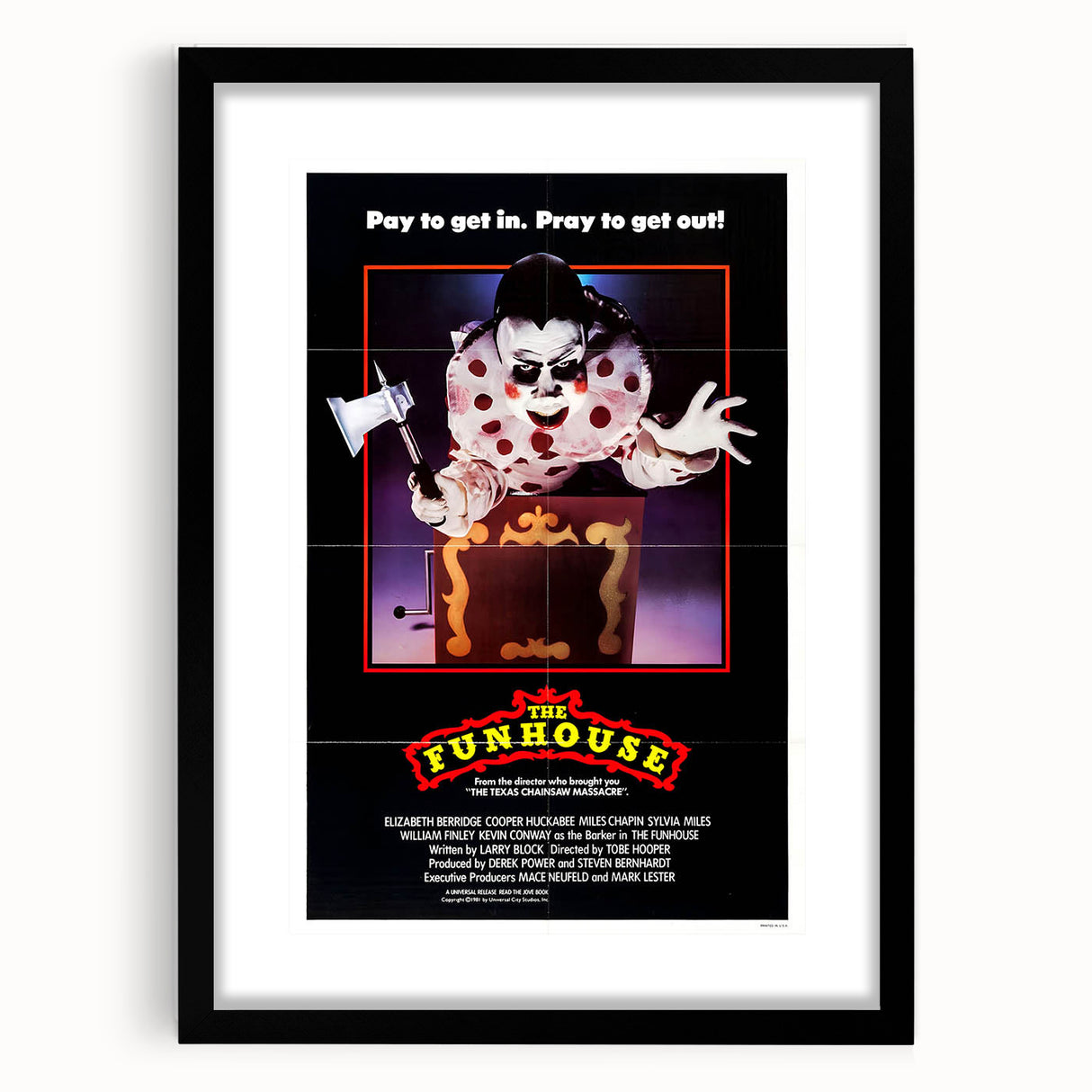Retro Wall Art - The Funhouse Movie Poster - 80s Horror Art Prints