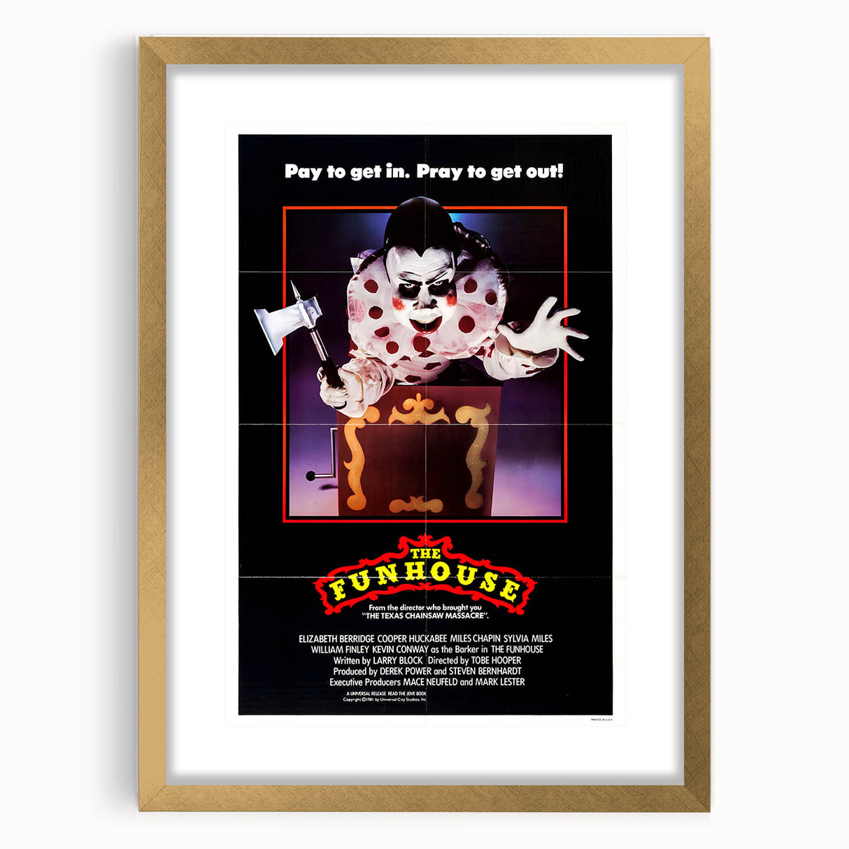Retro Wall Art - The Funhouse Movie Poster - 80s Horror Art Prints