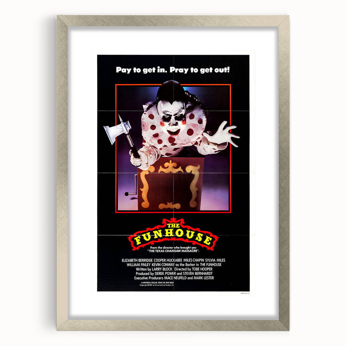 Retro Wall Art - The Funhouse Movie Poster - 80s Horror Art Prints