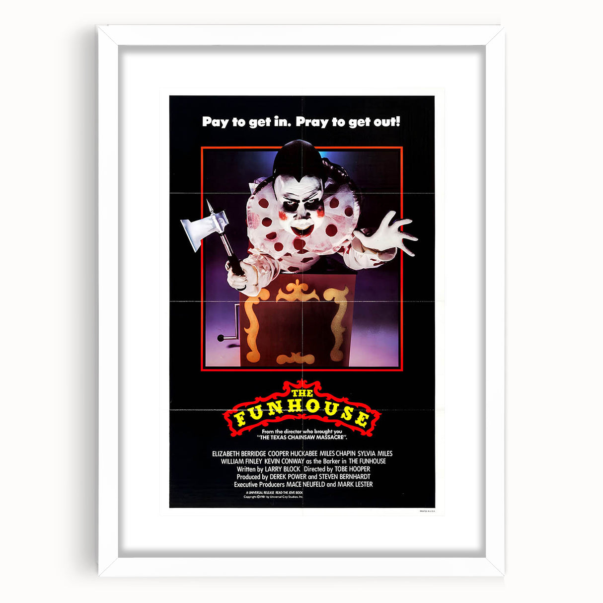 Retro Wall Art - The Funhouse Movie Poster - 80s Horror Art Prints