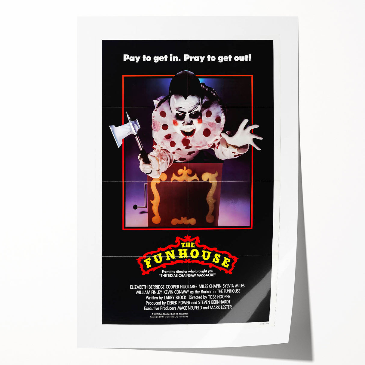 Retro Wall Art - The Funhouse Movie Poster - 80s Horror Art Prints