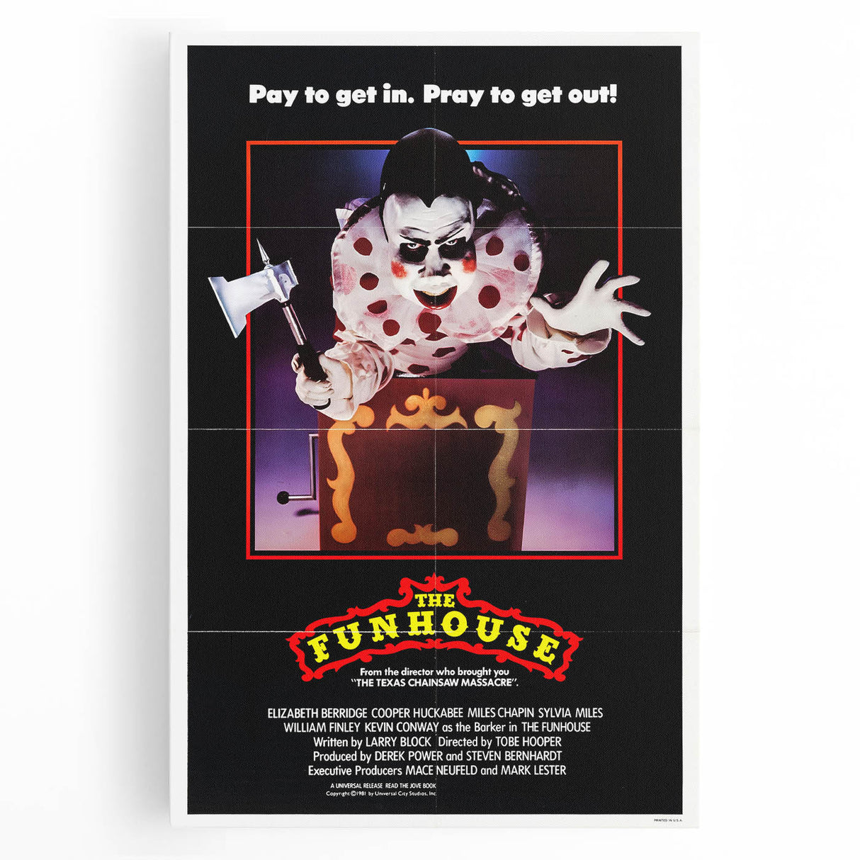 Retro Wall Art - The Funhouse Movie Poster - 80s Horror Art Prints