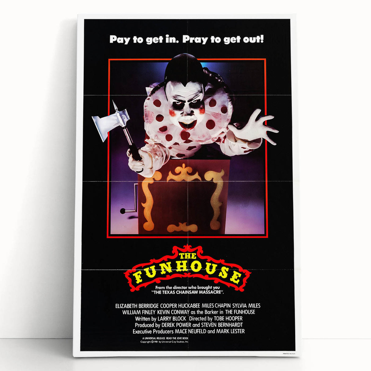 Retro Wall Art - The Funhouse Movie Poster - 80s Horror Art Prints