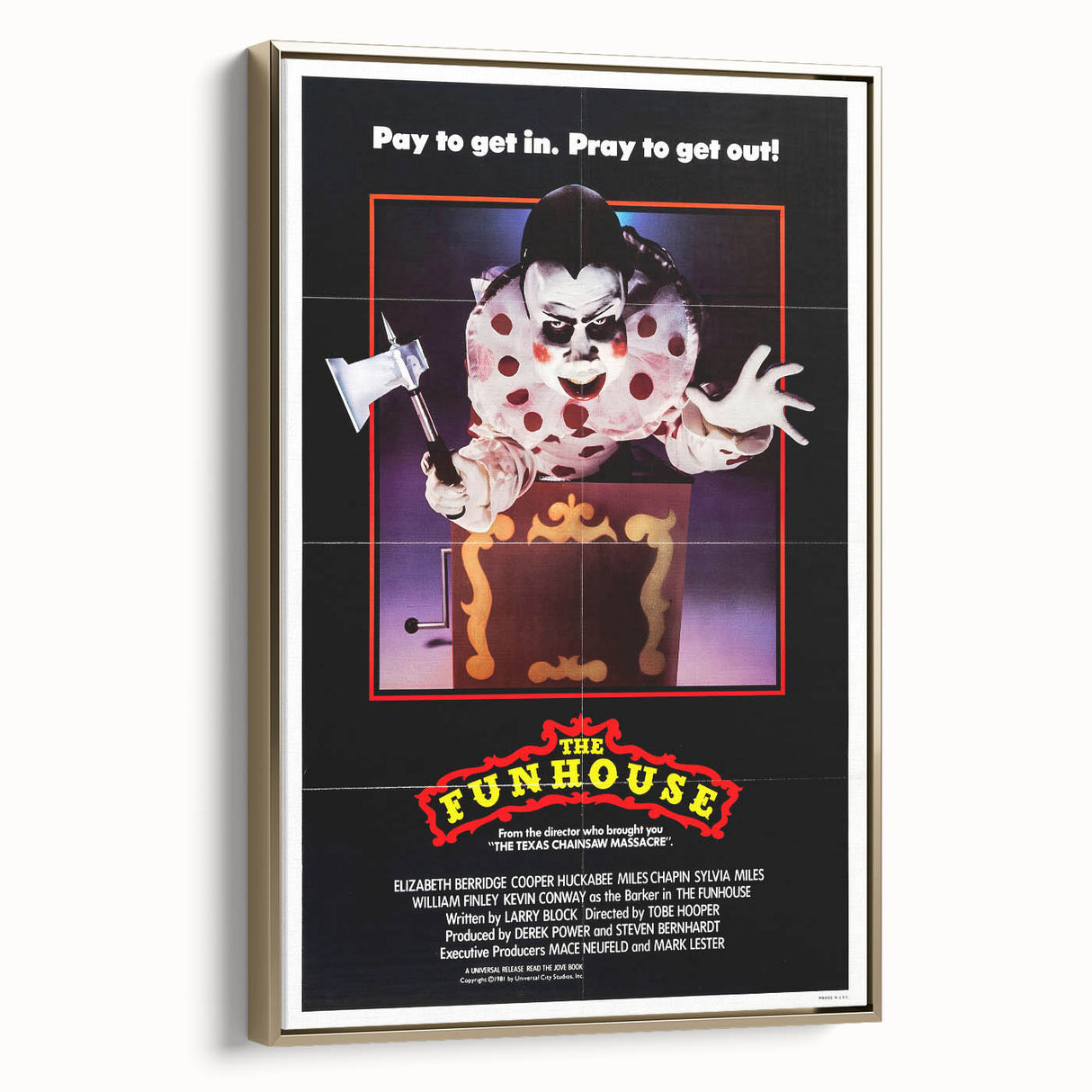 Retro Wall Art - The Funhouse Movie Poster - 80s Horror Art Prints