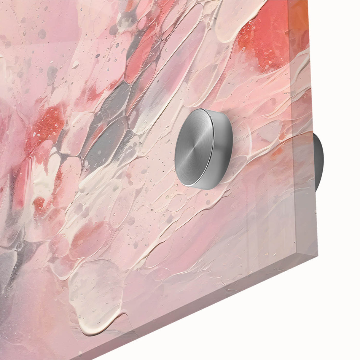 Close-up of abstract strokes wall art on acrylic glass, showcasing vibrant colors and dynamic shapes, perfect for modern home decor and artistic expression.