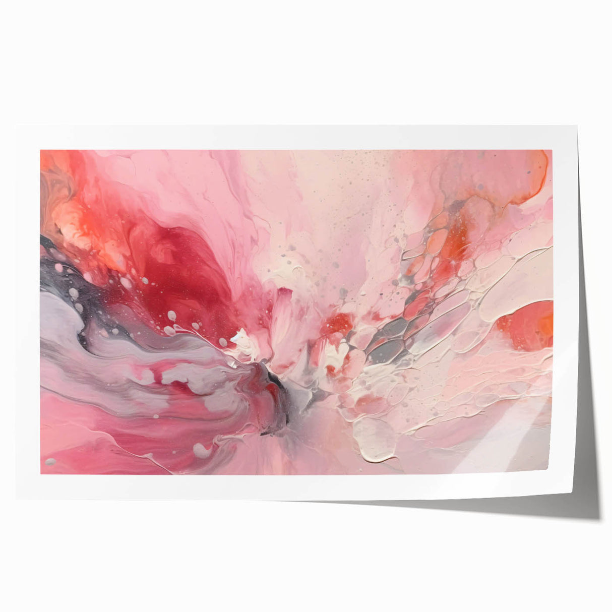Abstract strokes wall art print showcasing vibrant colors and dynamic brushwork, rolled and ready for display, perfect for modern home decor enthusiasts.