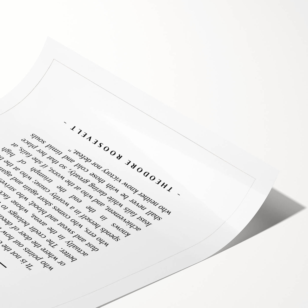 Inspirational Typography Art Print – The Woman in the Arena