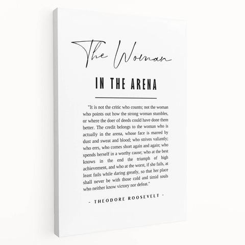 Inspirational Typography Art Print – The Woman in the Arena