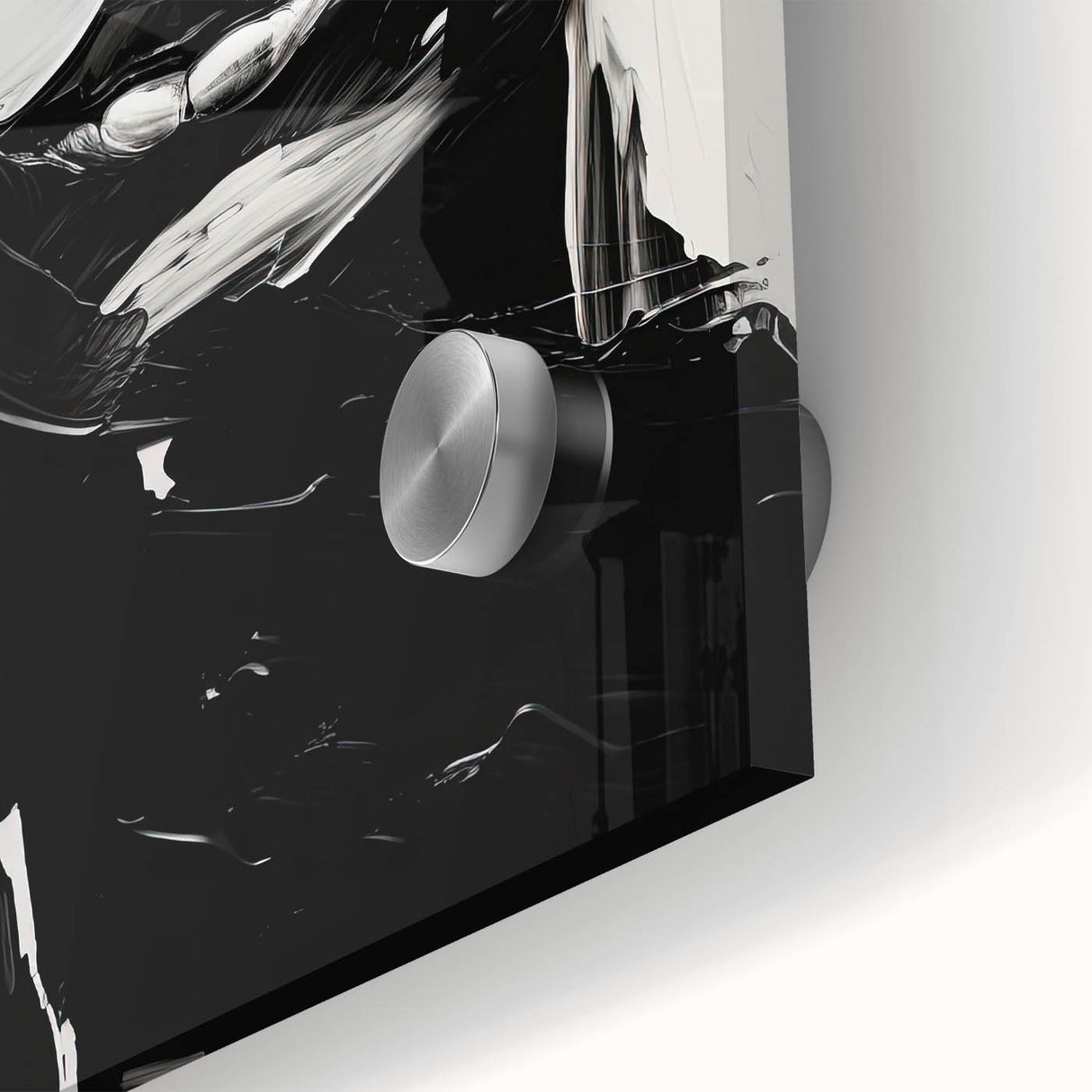 Acrylic Dining Room Artwork - Black & White Expressive Portrait