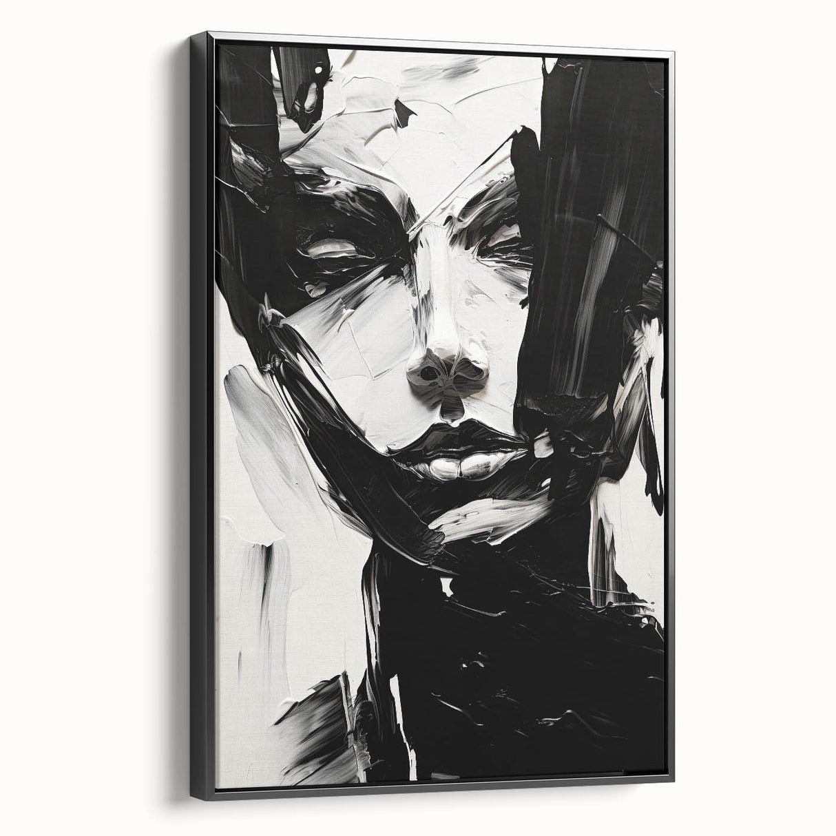 Acrylic Dining Room Artwork - Black & White Expressive Portrait