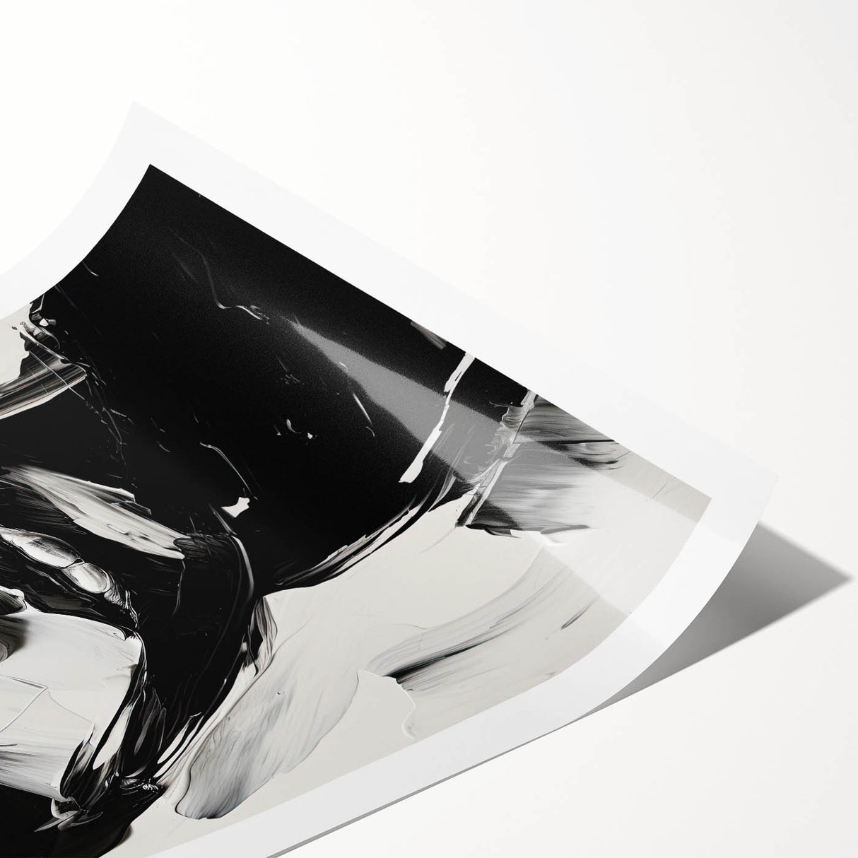 Acrylic Dining Room Artwork - Black & White Expressive Portrait