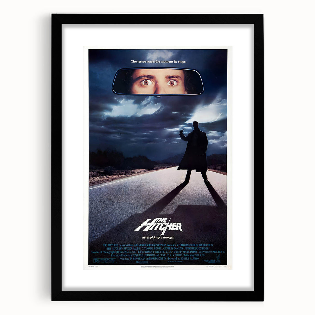 Retro Wall Art - The Hitcher Movie Poster - 80s Horror Art Prints