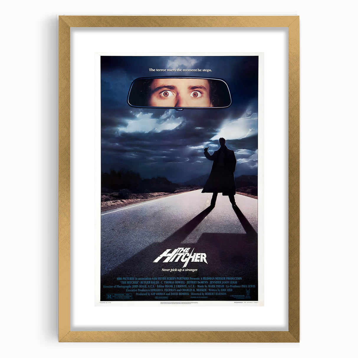 Retro Wall Art - The Hitcher Movie Poster - 80s Horror Art Prints