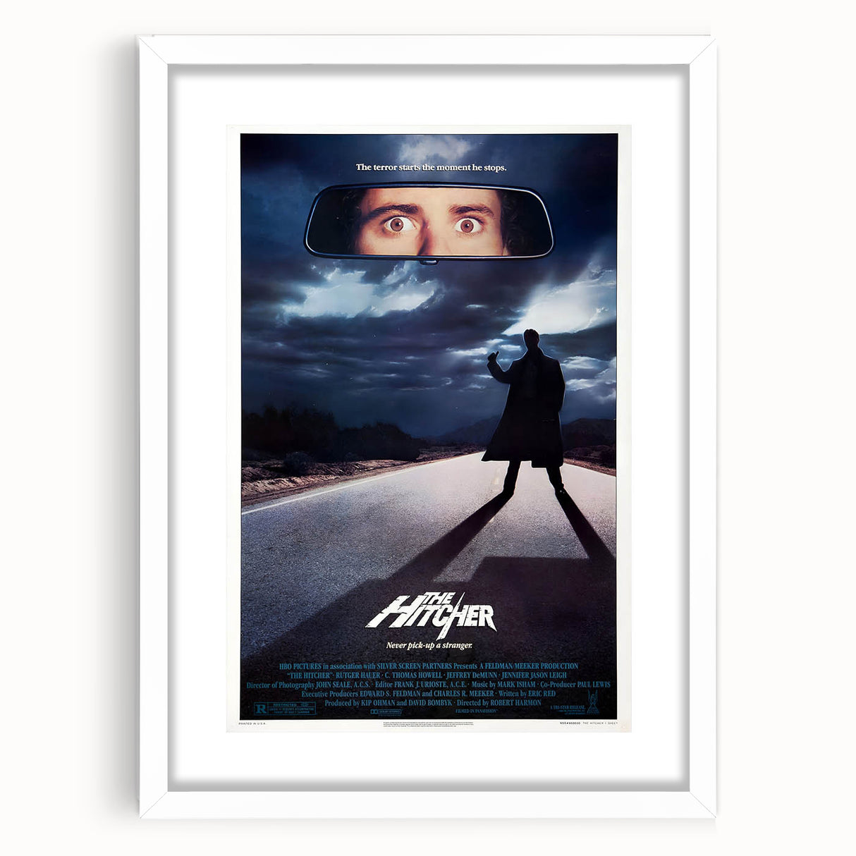 Retro Wall Art - The Hitcher Movie Poster - 80s Horror Art Prints