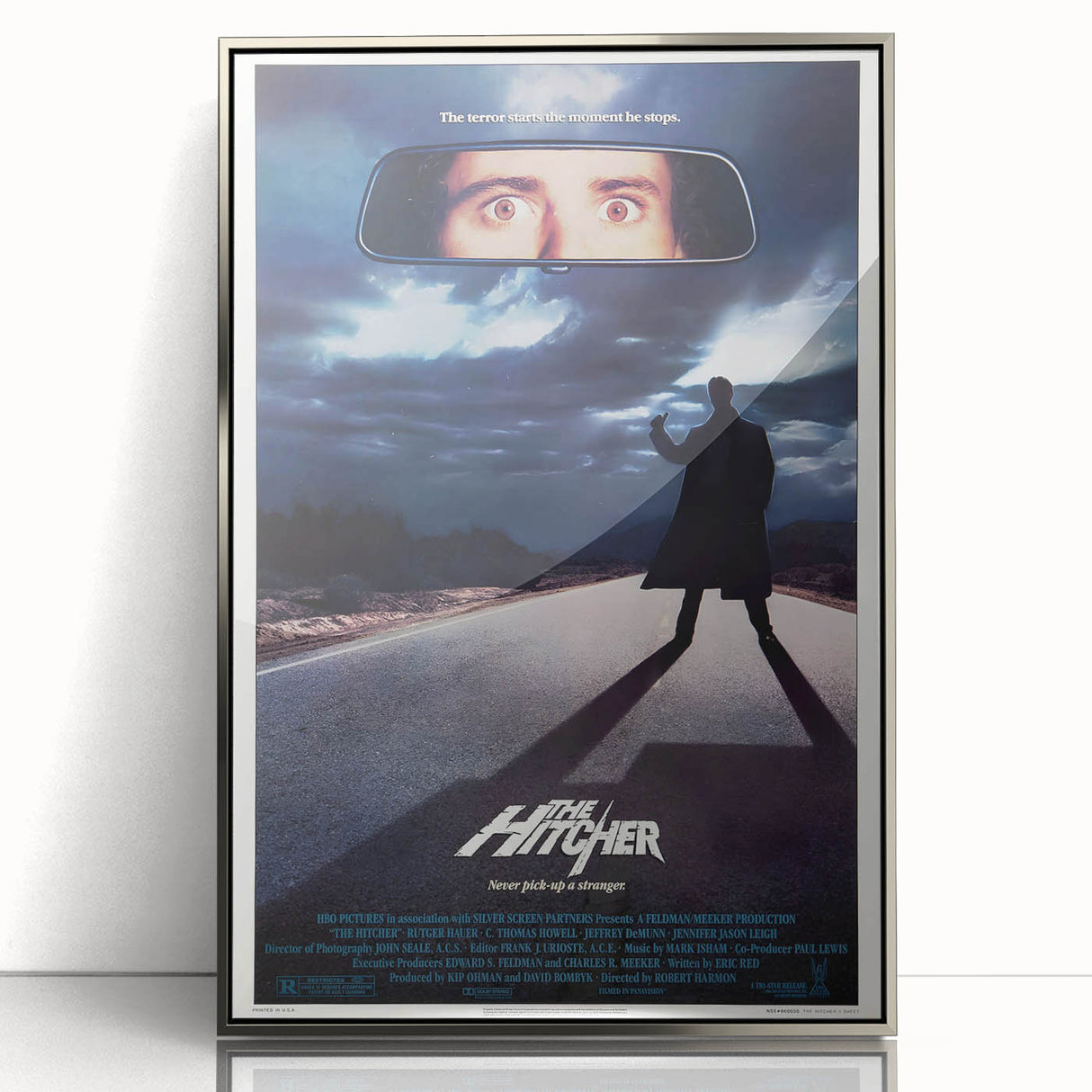 Retro Wall Art - The Hitcher Movie Poster - 80s Horror Art Prints