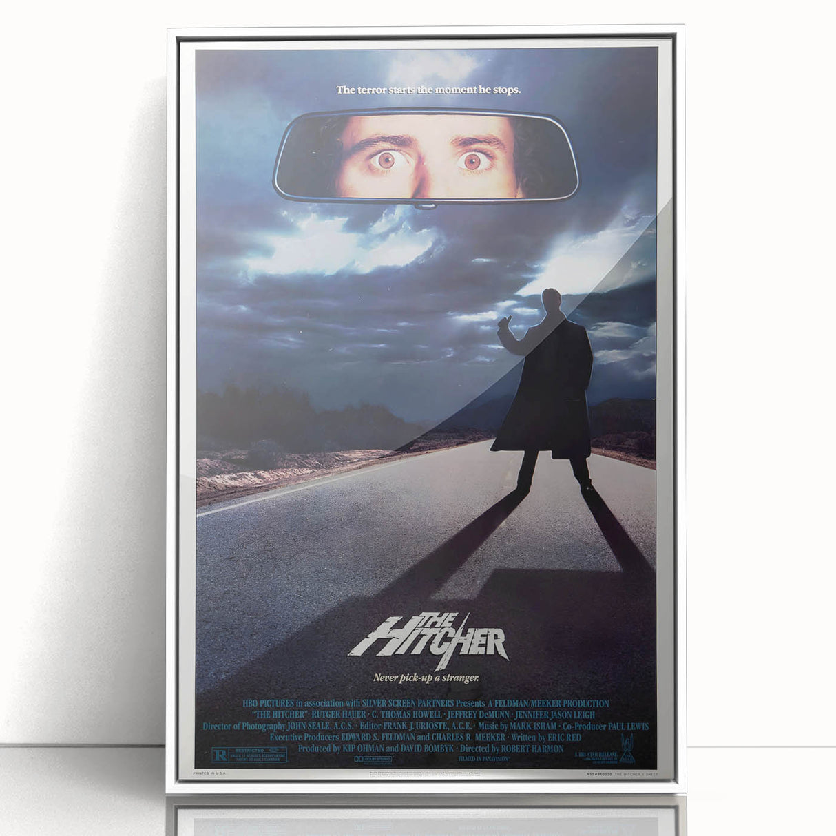 Retro Wall Art - The Hitcher Movie Poster - 80s Horror Art Prints