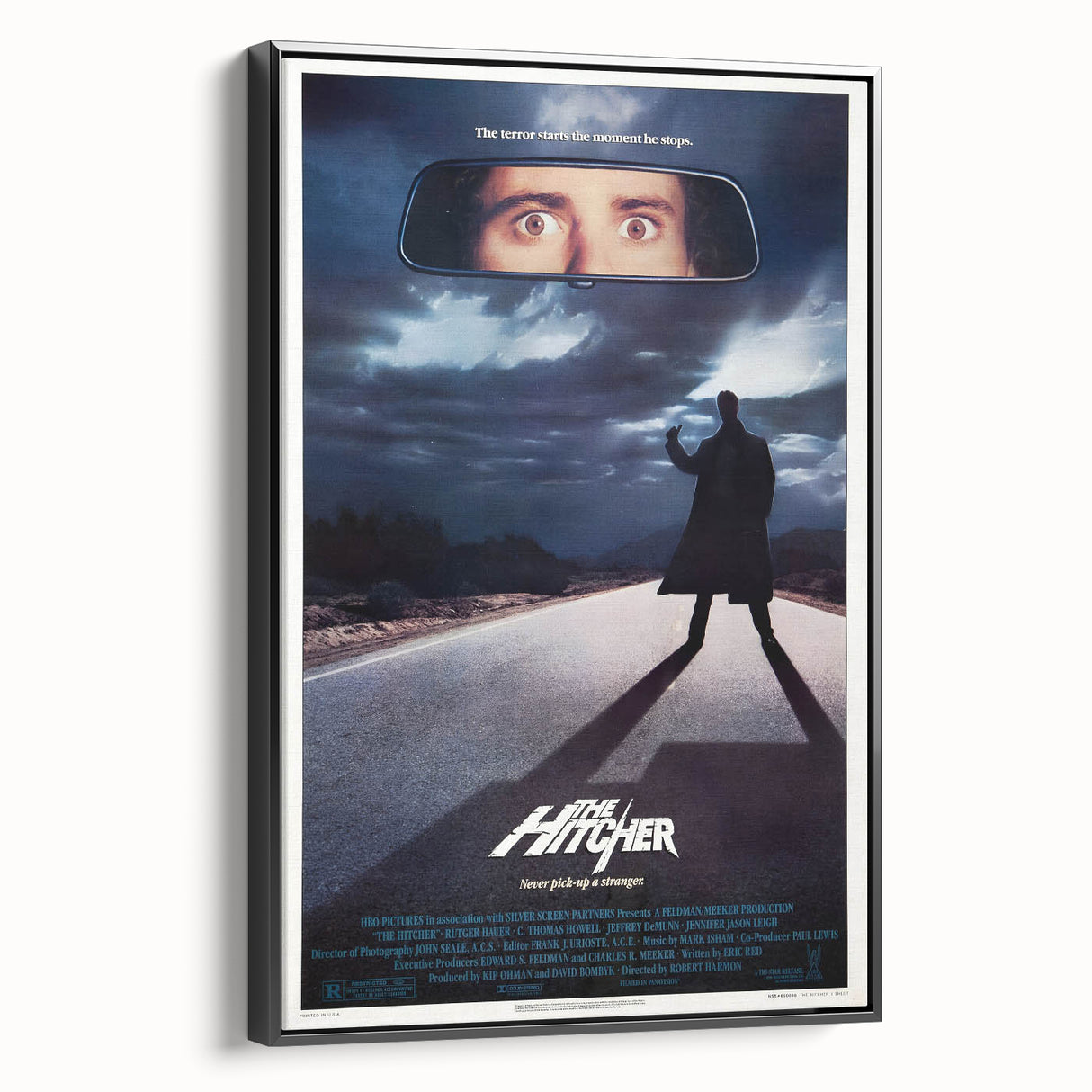 Retro Wall Art - The Hitcher Movie Poster - 80s Horror Art Prints