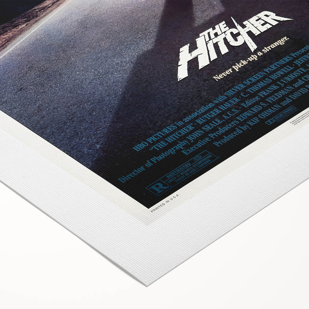 Retro Wall Art - The Hitcher Movie Poster - 80s Horror Art Prints