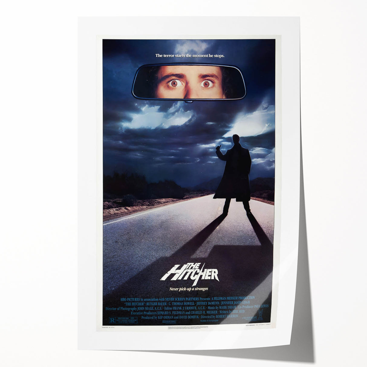 Retro Wall Art - The Hitcher Movie Poster - 80s Horror Art Prints