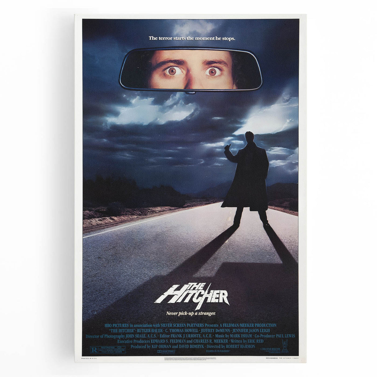 Retro Wall Art - The Hitcher Movie Poster - 80s Horror Art Prints