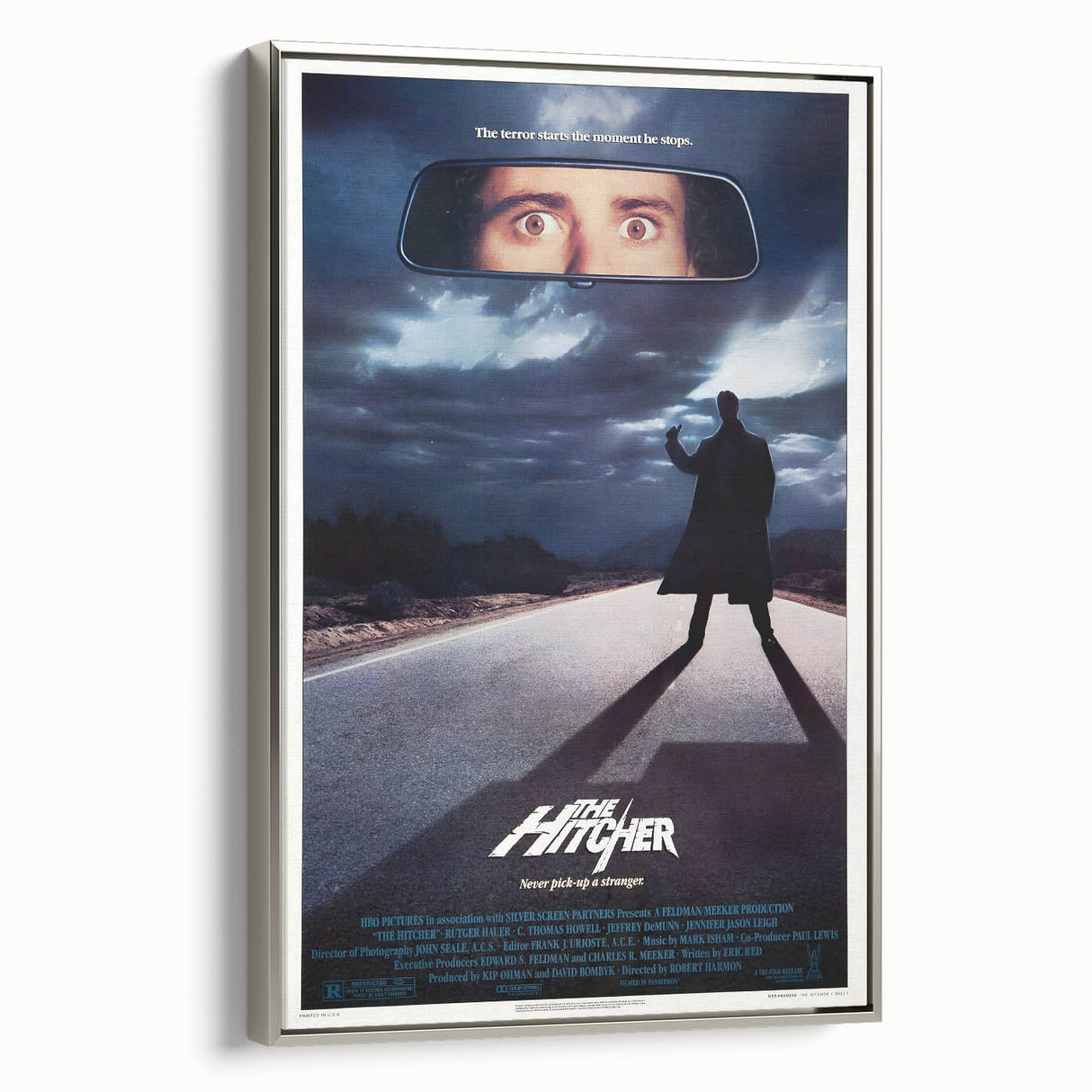 Retro Wall Art - The Hitcher Movie Poster - 80s Horror Art Prints