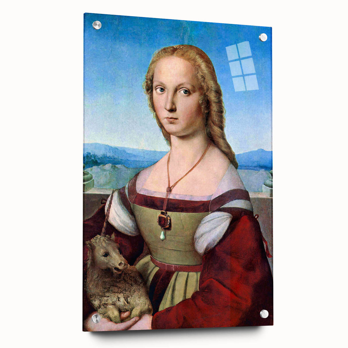Young Woman with Unicorn - Renaissance Art Prints for Classic Elegance