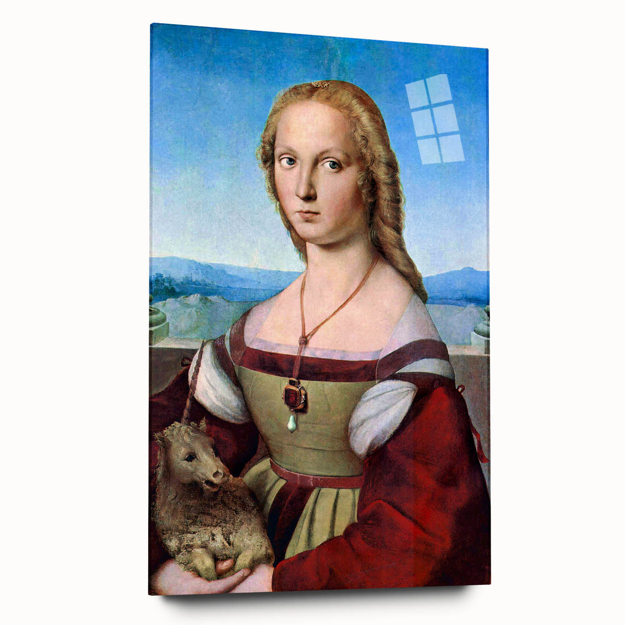 Young Woman with Unicorn - Renaissance Art Prints for Classic Elegance