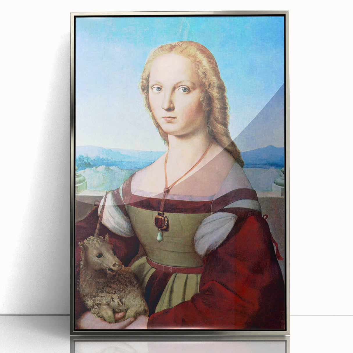 Young Woman with Unicorn - Renaissance Art Prints for Classic Elegance