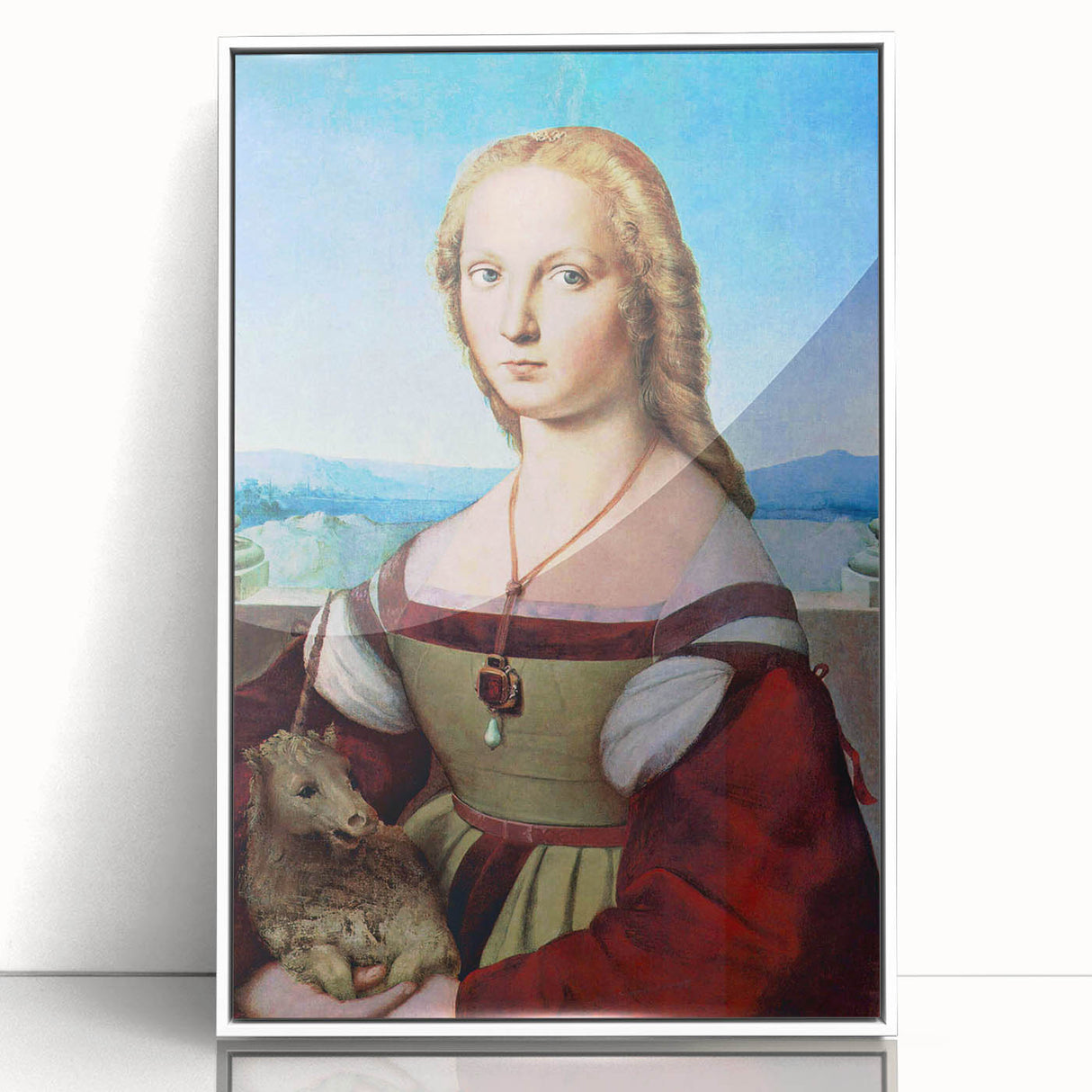 Young Woman with Unicorn - Renaissance Art Prints for Classic Elegance