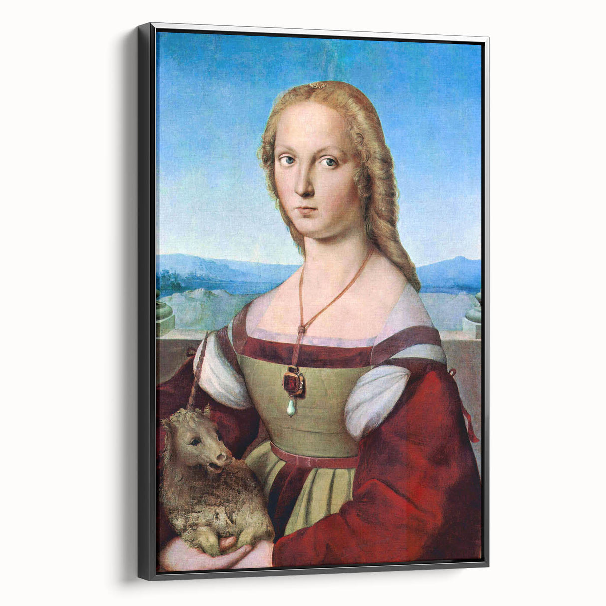 Young Woman with Unicorn - Renaissance Art Prints for Classic Elegance
