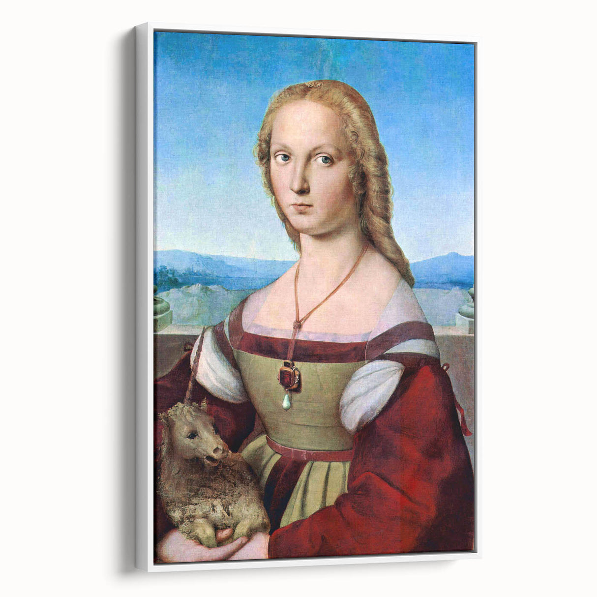 Young Woman with Unicorn - Renaissance Art Prints for Classic Elegance