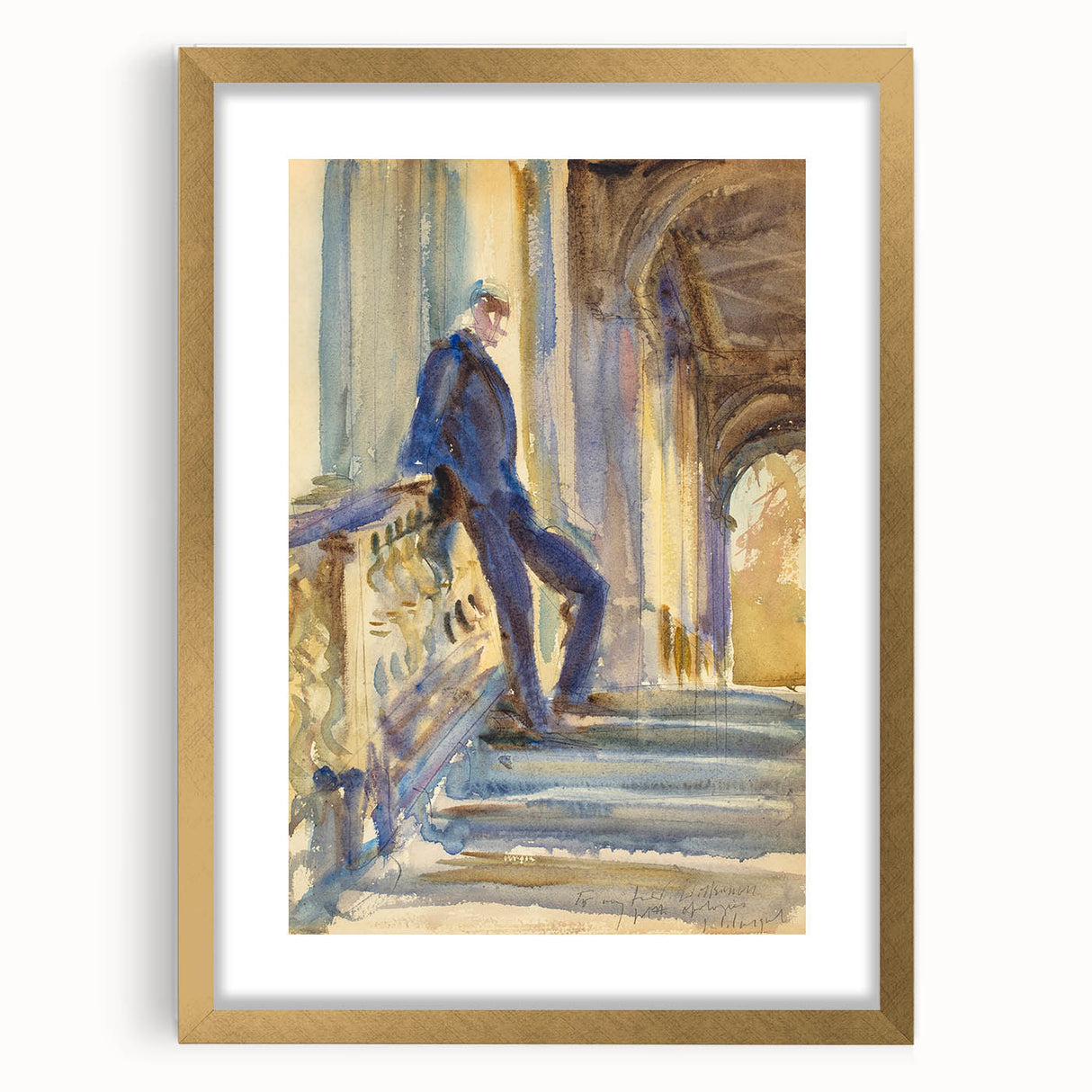 Romanticism Art: Sir Neville Wilkinson by Sargent Canvas Print