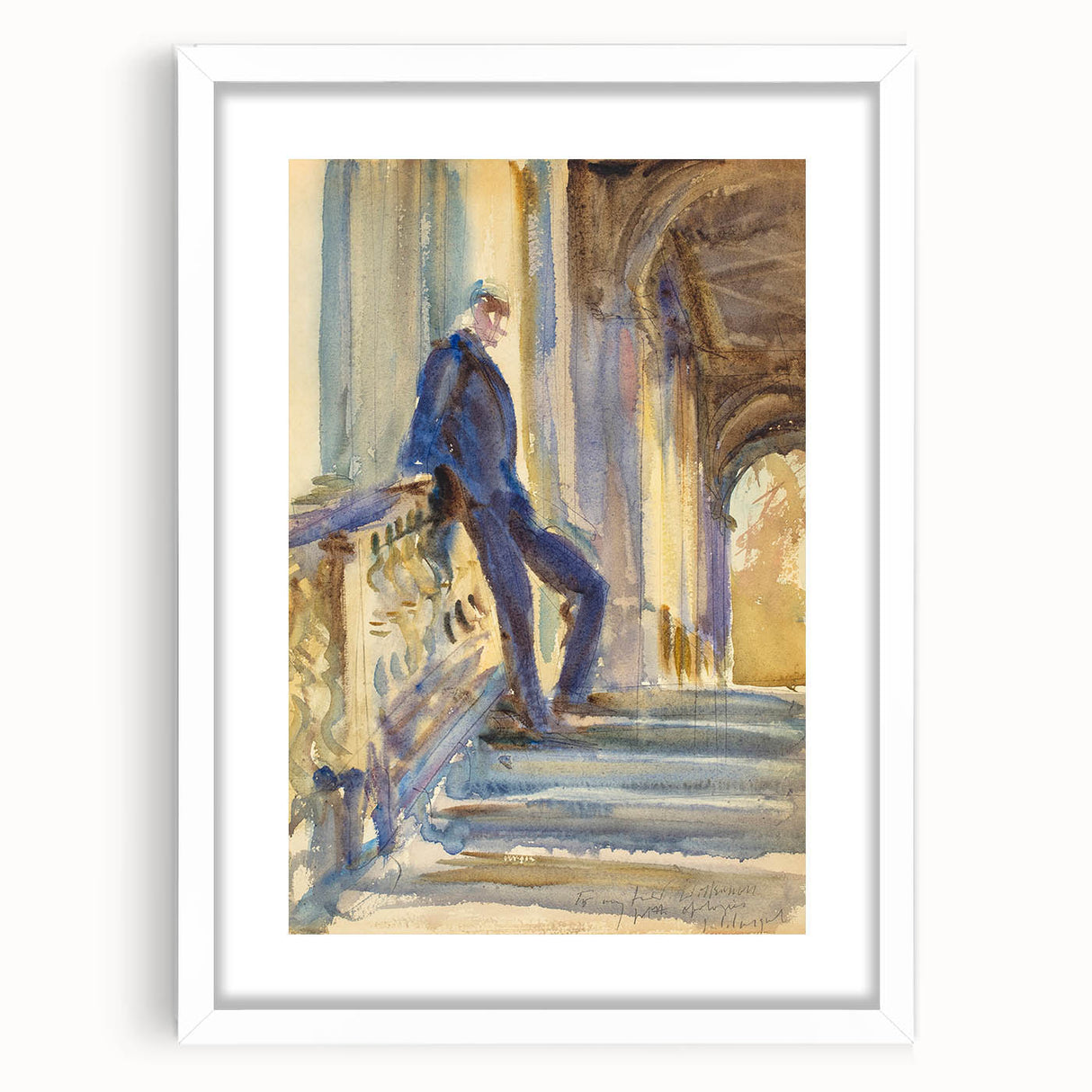 Romanticism Art: Sir Neville Wilkinson by Sargent Canvas Print