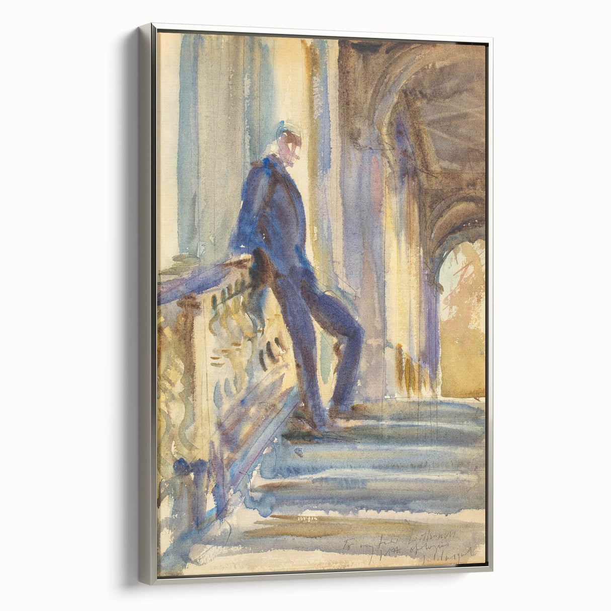 Romanticism Art: Sir Neville Wilkinson by Sargent Canvas Print