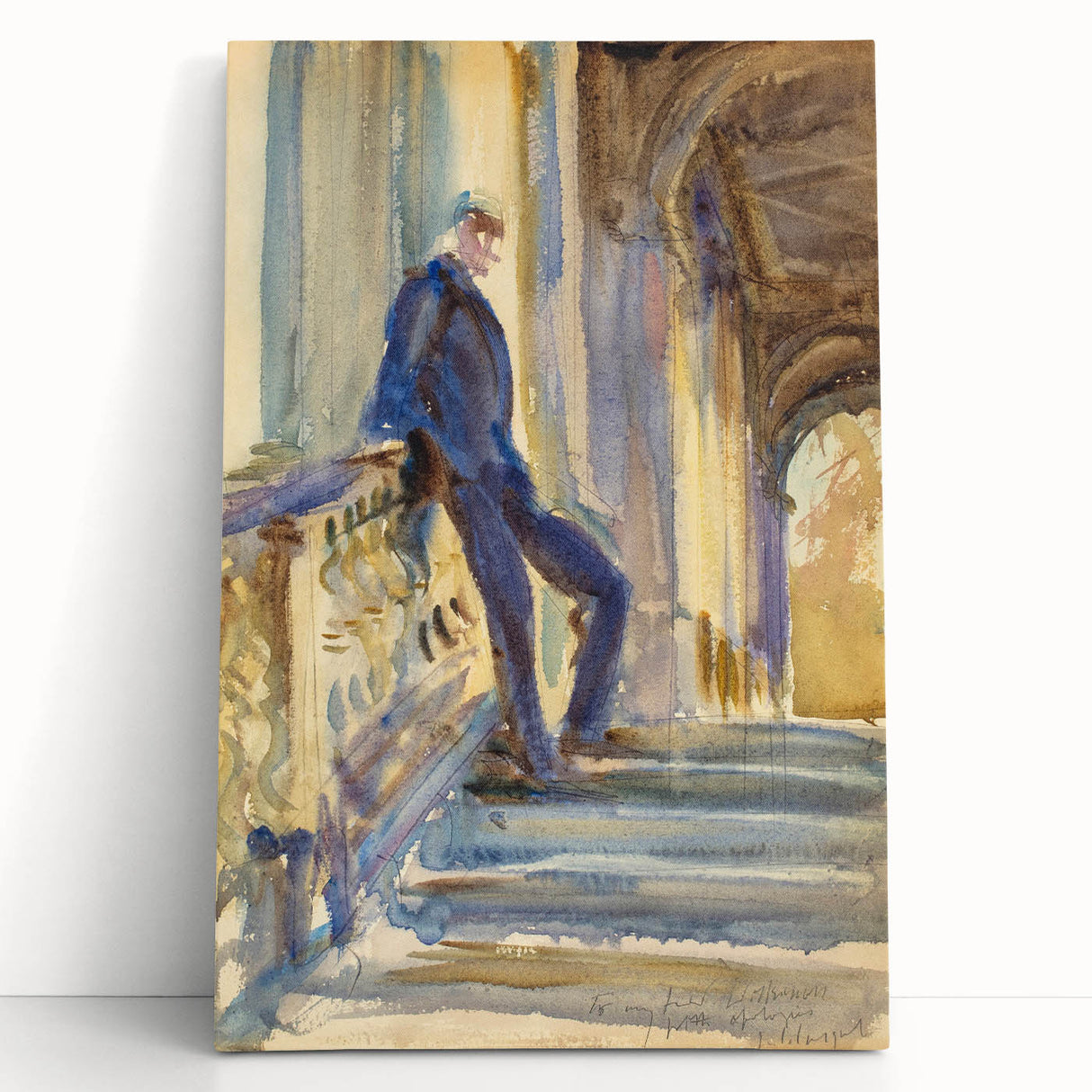 Romanticism Art: Sir Neville Wilkinson by Sargent Canvas Print