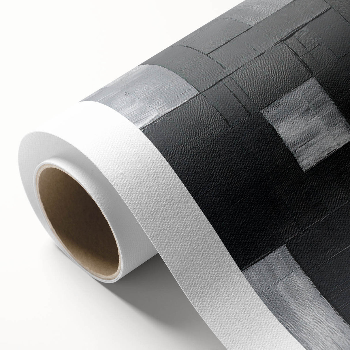 Framed Dining Room Prints - Black & Silver Textured Abstract Art