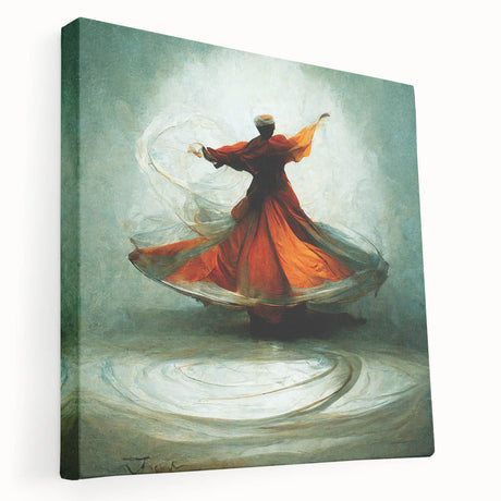 Abstract figurative wall art on stretched canvas showcasing vibrant colors and dynamic shapes, ideal for modern home decor or art enthusiasts.