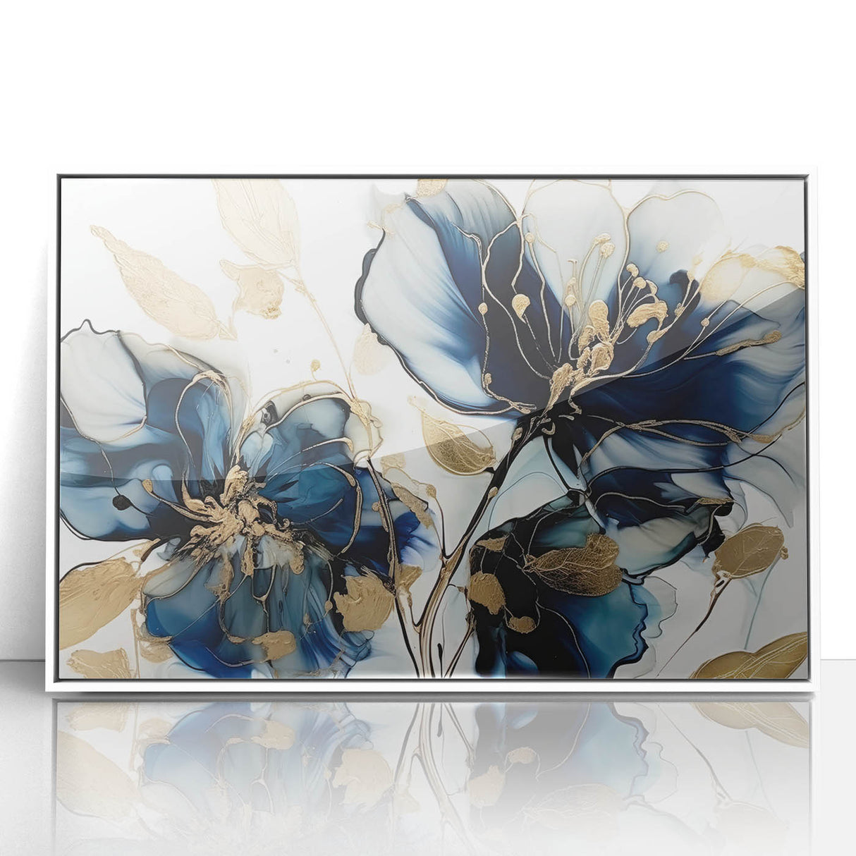 Framed abstract floral wall art in vibrant colors, showcasing intricate designs and textures, perfect for modern decor. Ideal for enhancing living spaces.
