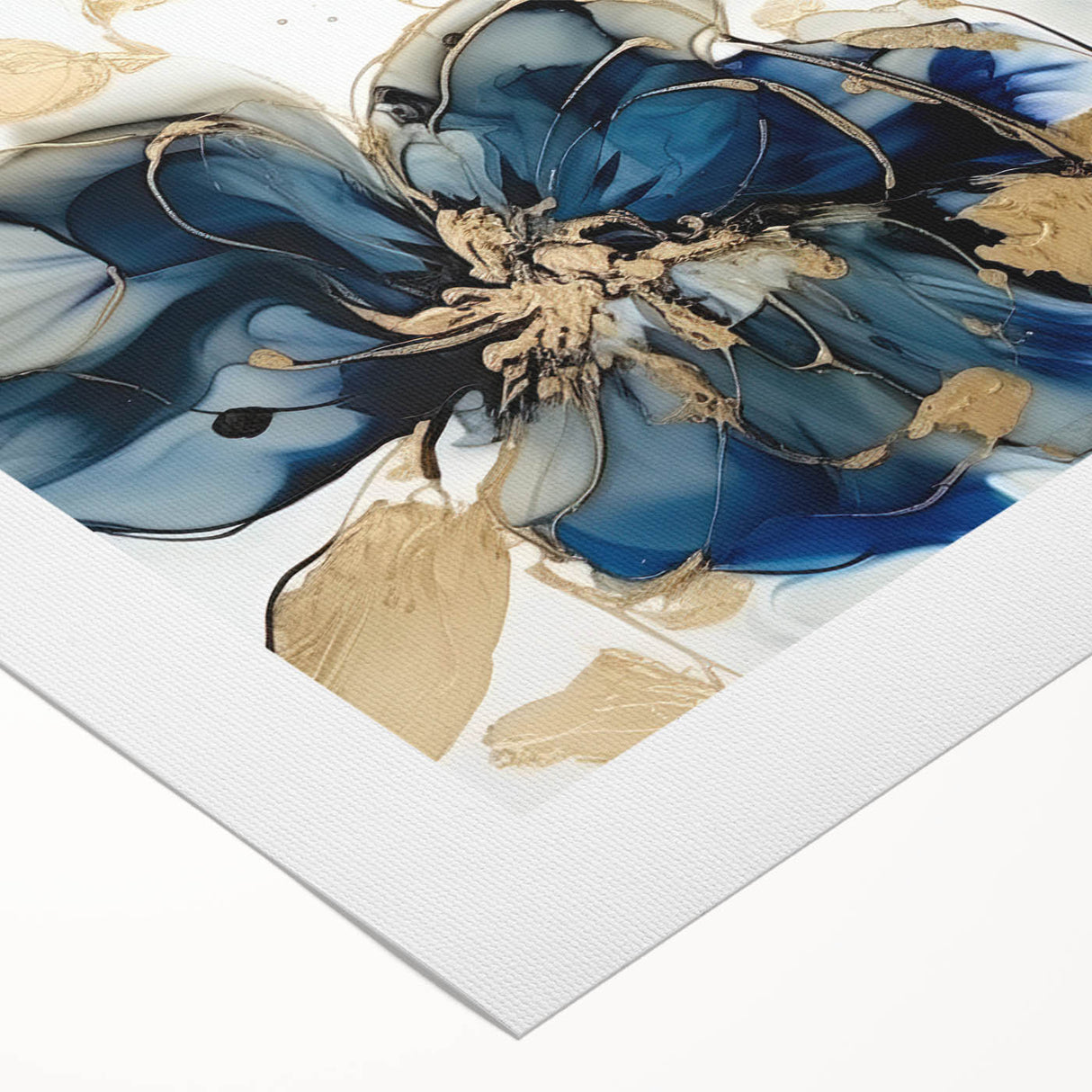 Abstract floral wall art on rolled canvas showcasing vibrant colors in a modern design, perfect for enhancing home decor aesthetics and artistic expression.