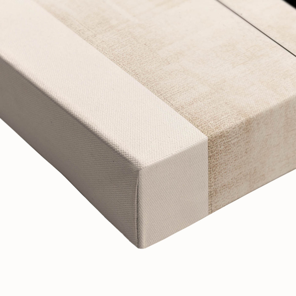 Modern Dining Room Wall Art - Geometric Black Beige & Orange Print