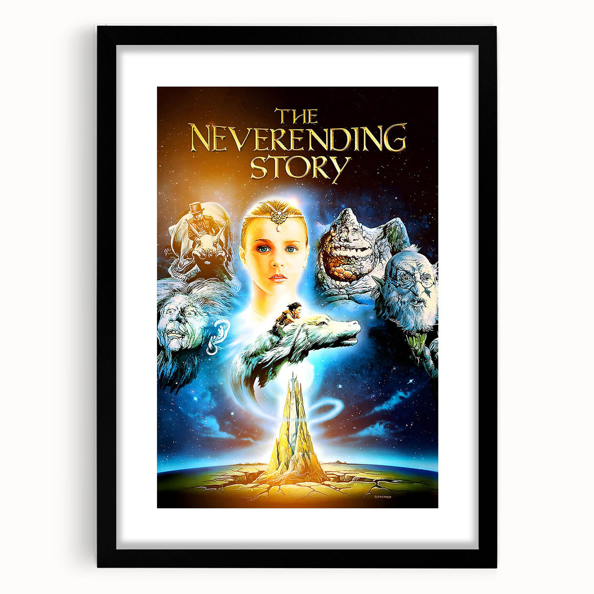 Retro Wall Art - The Neverending Story Movie Poster - 80s Fantasy Art