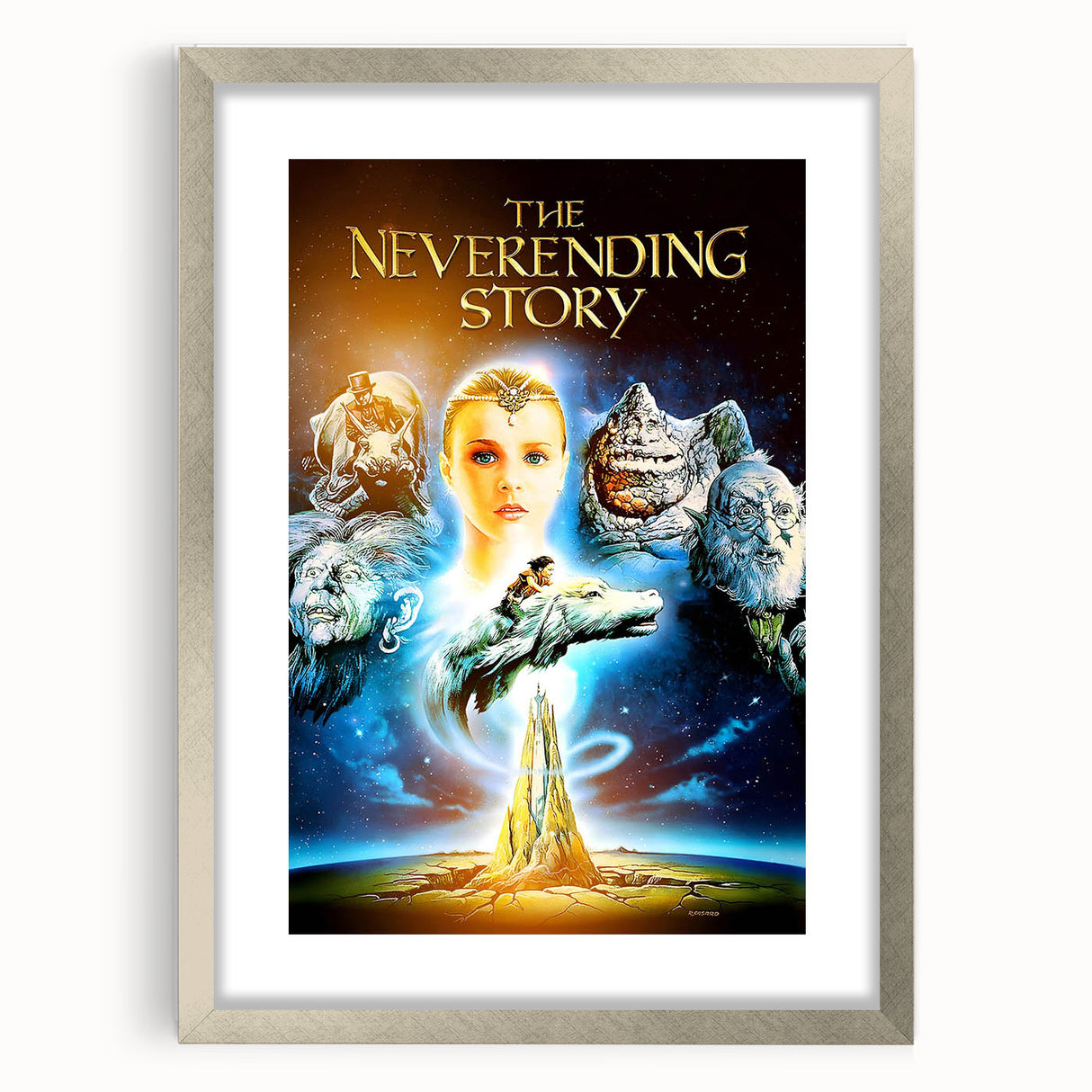 Retro Wall Art - The Neverending Story Movie Poster - 80s Fantasy Art