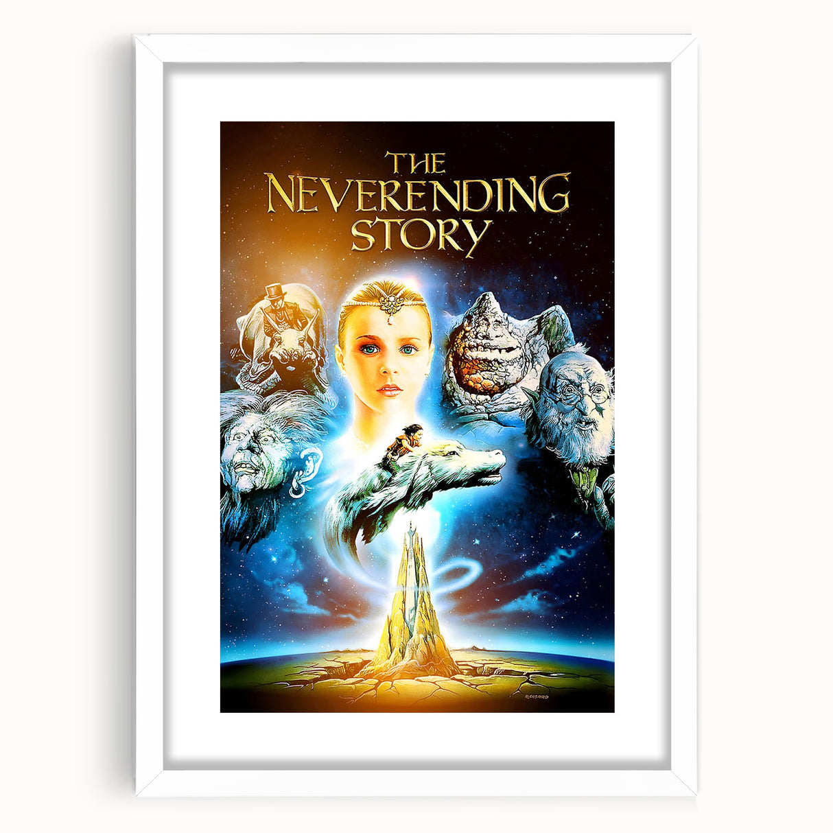 Retro Wall Art - The Neverending Story Movie Poster - 80s Fantasy Art