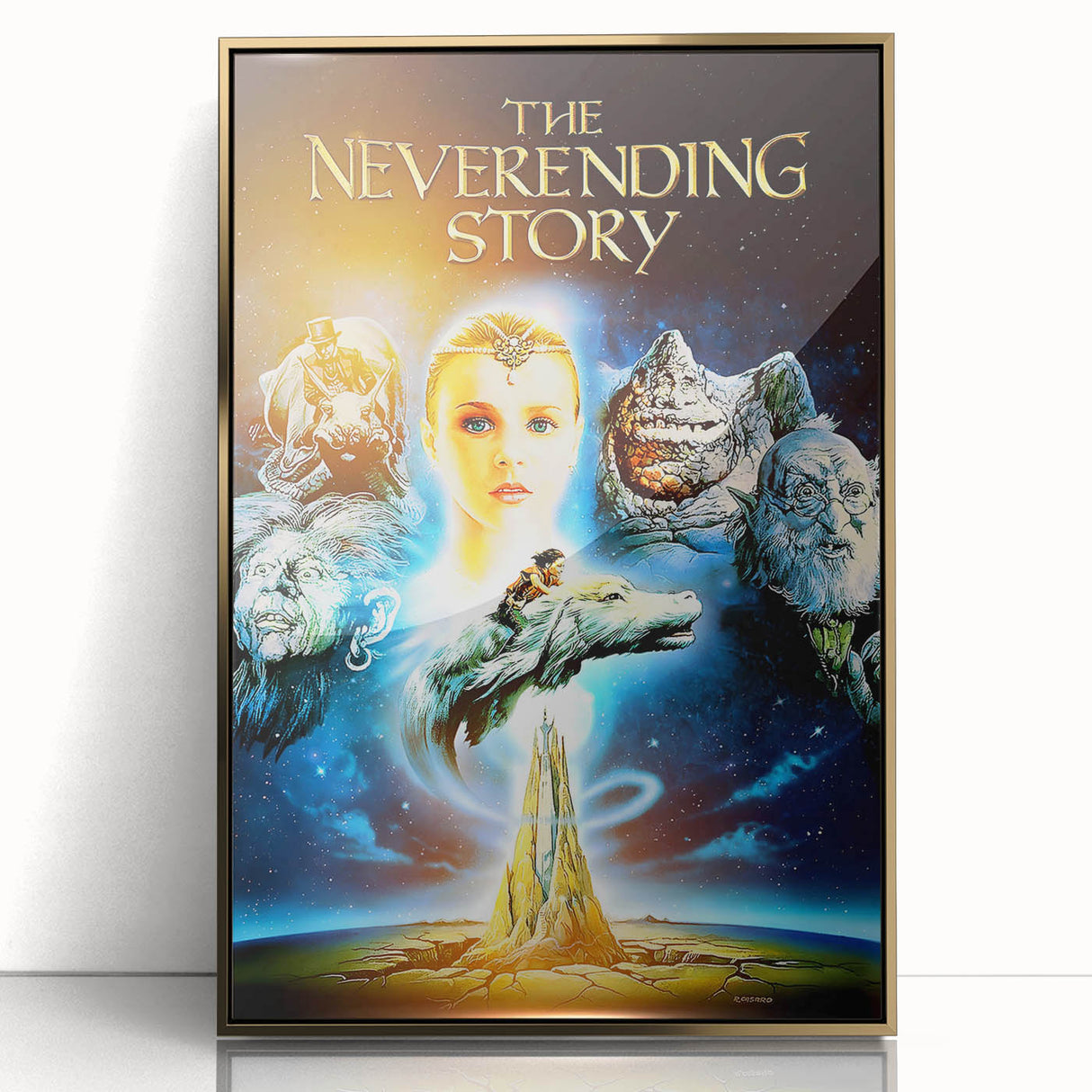Retro Wall Art - The Neverending Story Movie Poster - 80s Fantasy Art