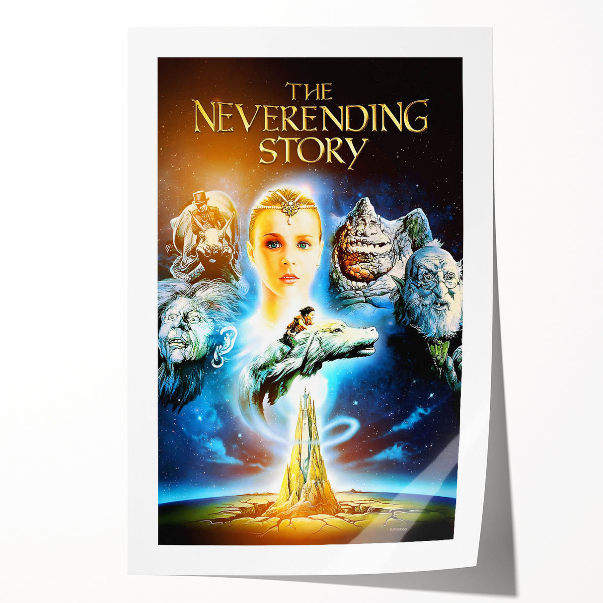 Retro Wall Art - The Neverending Story Movie Poster - 80s Fantasy Art